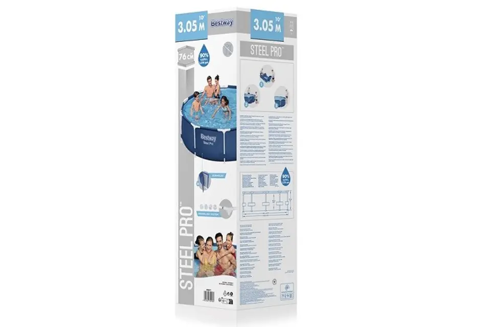 Bestway Steel Pro Round Above Ground Pool 3.05 m x 76 cm at Wasserman.eu