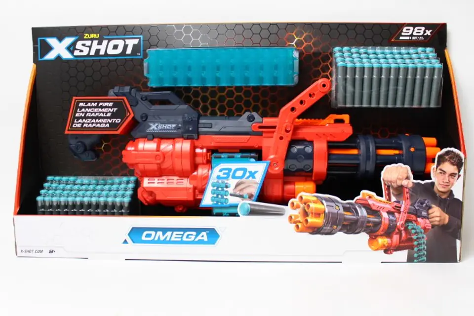 ⁨Foam Dart Blaster ZURU X-SHOT EXCEL OMEGA launcher 98 darts (36430)⁩ at Wasserman.eu