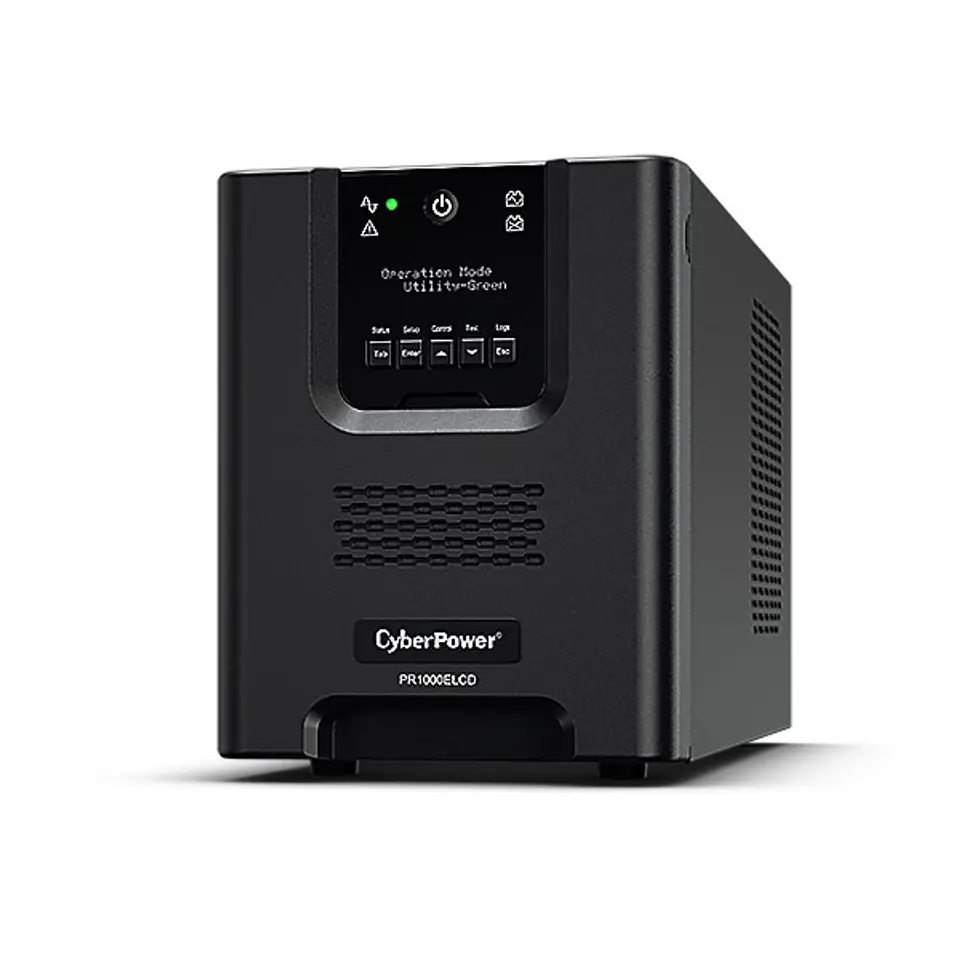 ⁨CyberPower PR1000ELCD uninterruptible power supply (UPS) Line-Interactive 1 kVA 900 W 8 AC outlet(s)⁩ at Wasserman.eu