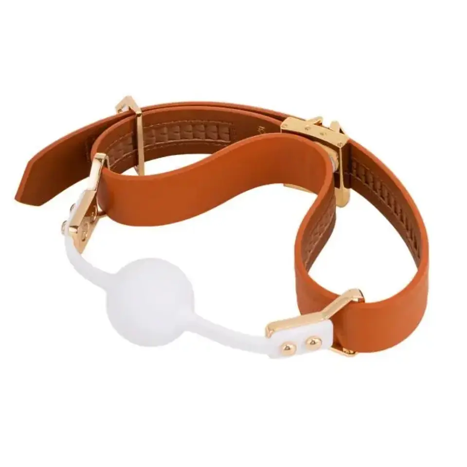 ⁨LOCKINK zestaw knebli Ball-Gag & Gag-Bite Set Brown⁩ at Wasserman.eu