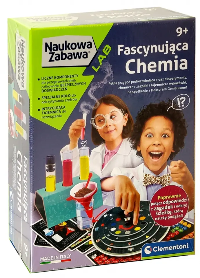 ⁨FASCYNUJĄCA CHEMIA NAUKOWA ZABAWA LABORATORIUM CLEMENTONI⁩ w sklepie Wasserman.eu