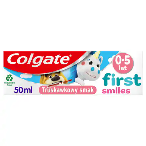 ⁨COLGATE Kids Pasta do zębów dla dzieci 0-5 First Smiles - smak truskawkowy 50 ml⁩ w sklepie Wasserman.eu