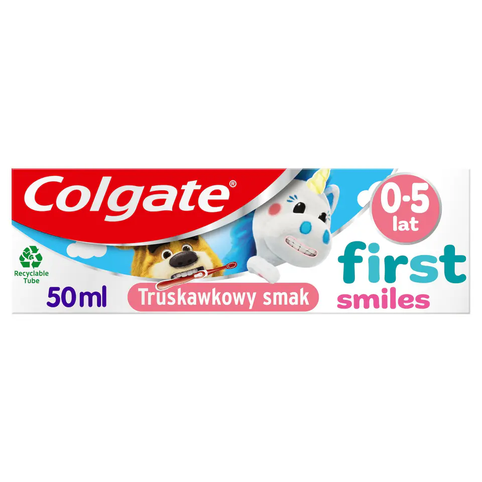 ⁨COLGATE Kids Pasta do zębów dla dzieci 0-5 First Smiles - smak truskawkowy 50 ml⁩ w sklepie Wasserman.eu