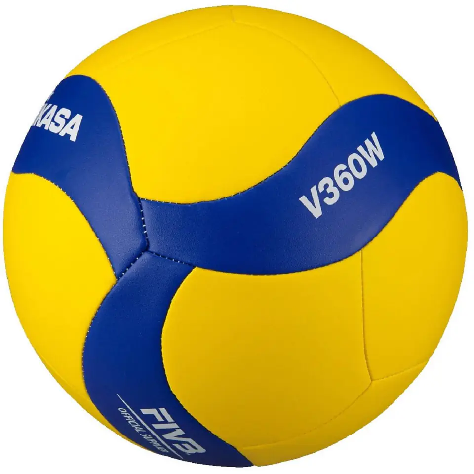⁨Mikasa volleyball yellow and blue V360W size 5⁩ at Wasserman.eu