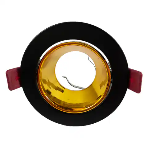 ⁨FONDI RC ramka dekoracyjna oprawy punktowej, MR16/GU10 max. 50W, okrągła, stała, aluminiowa, czarno-złota⁩ w sklepie Wasserman.eu