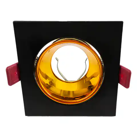 ⁨FONDI SC ramka dekoracyjna oprawy punktowej, MR16/GU10 max. 50W, kwadrat, stała, aluminiowa, czarno-złota⁩ w sklepie Wasserman.eu