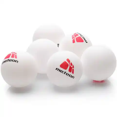 ⁨Zestaw 6 piłeczek do ping ponga Meteor (kolor Biały)⁩ w sklepie Wasserman.eu
