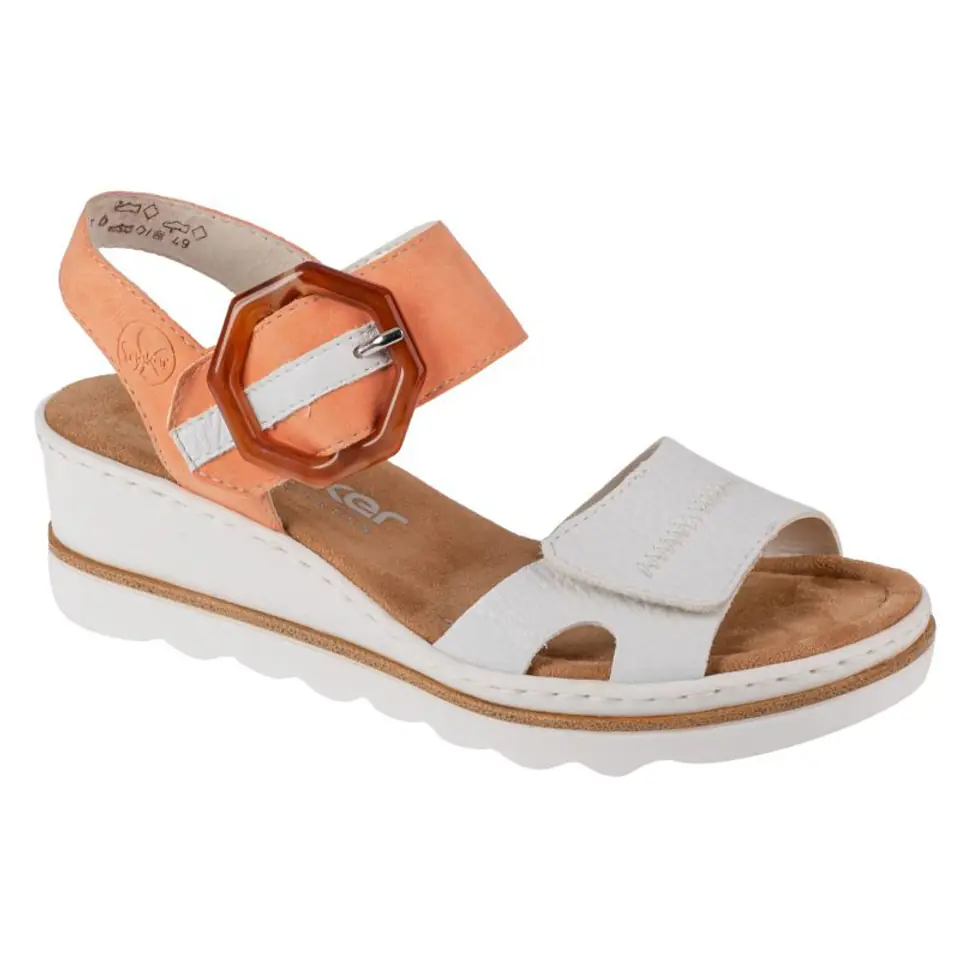 ⁨Sandały Rieker Sandals W 67476 (kolor Biały, rozmiar 38)⁩ w sklepie Wasserman.eu