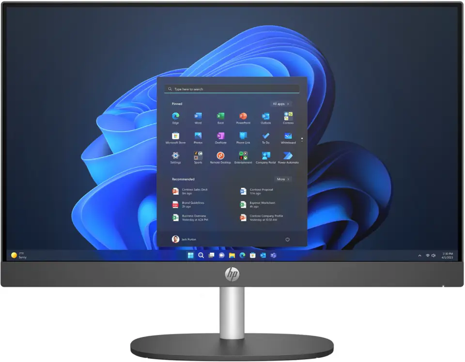 ⁨Komputer All-in-One HP ProOne 240 G10 (23.8"/I3-N300/integ/8GB/SSD512GB/W11P/Czarno-srebrny)⁩ w sklepie Wasserman.eu