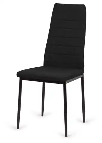 ⁨Krzesło tapicerowane VALVA LINE VELVET BLACK⁩ w sklepie Wasserman.eu