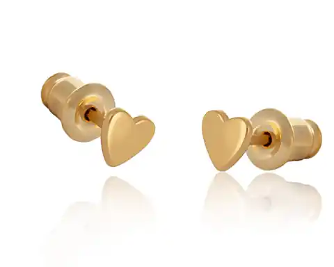 ⁨Gold plated heart earrings (P14770AU)⁩ at Wasserman.eu