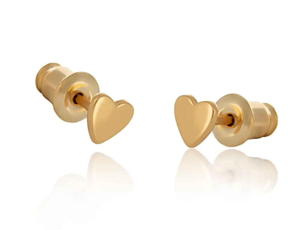 Gold plated heart earrings (P14770AU) at Wasserman.eu