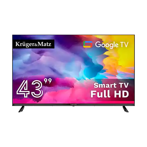 ⁨Telewizor Kruger&Matz 43" FHD Google TV DVB-T2/T/C  H.265 HEVC⁩ w sklepie Wasserman.eu