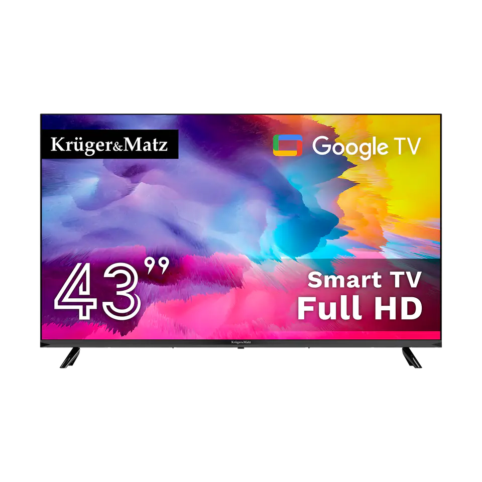 ⁨Telewizor Kruger&Matz 43" FHD Google TV DVB-T2/T/C  H.265 HEVC⁩ w sklepie Wasserman.eu