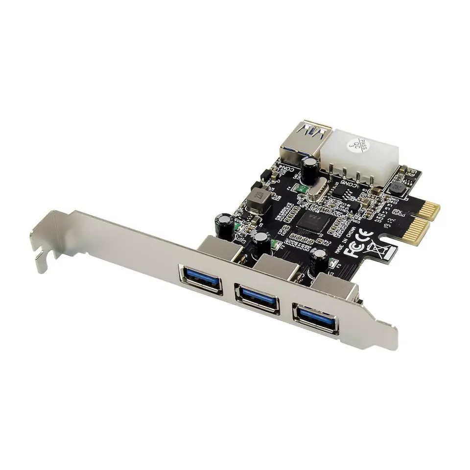 ⁨MicroConnect 3+1 port USB 3.0 PCIe card⁩ w sklepie Wasserman.eu