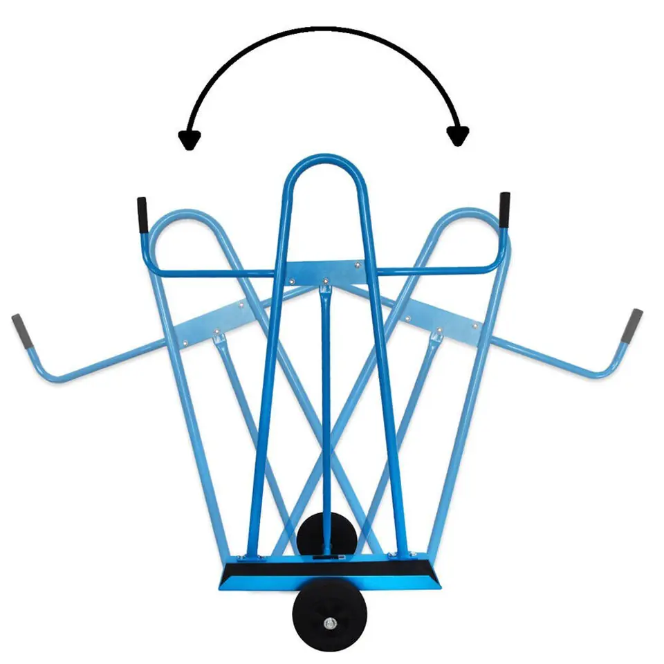 ⁨Wózek transportowy Bituxx do płyt OSB MDF GK dwukołowy udźwig do 300kg niebieski⁩ w sklepie Wasserman.eu