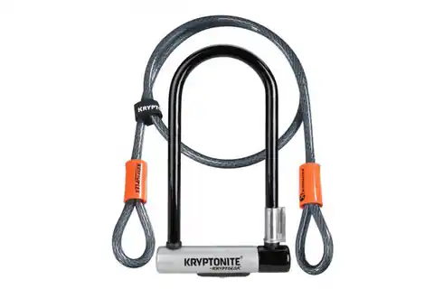 ⁨Zapięcie rowerowe U-Lock Kryptonite Kryptolok Standard 10.2 x 22.9 cm + linka⁩ w sklepie Wasserman.eu