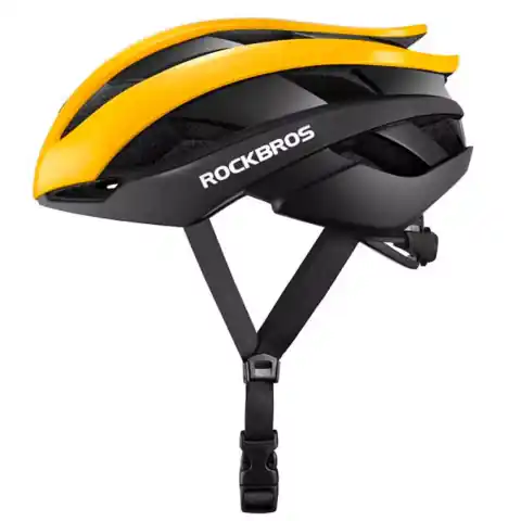 ⁨Kask rowerowy Rockbros 10110004005 rozmiar L - żółto-czarny⁩ w sklepie Wasserman.eu
