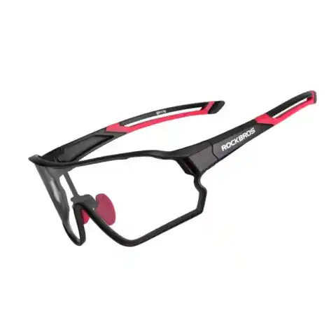 ⁨Okulary rowerowe Rockbros 10035 fotochromowe UV400 - czarno-czerwone⁩ w sklepie Wasserman.eu