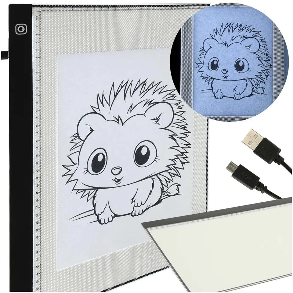 ⁨Deska kreślarska tablica tablet graficzny kalka do rysowania podświetlana LED A3⁩ w sklepie Wasserman.eu