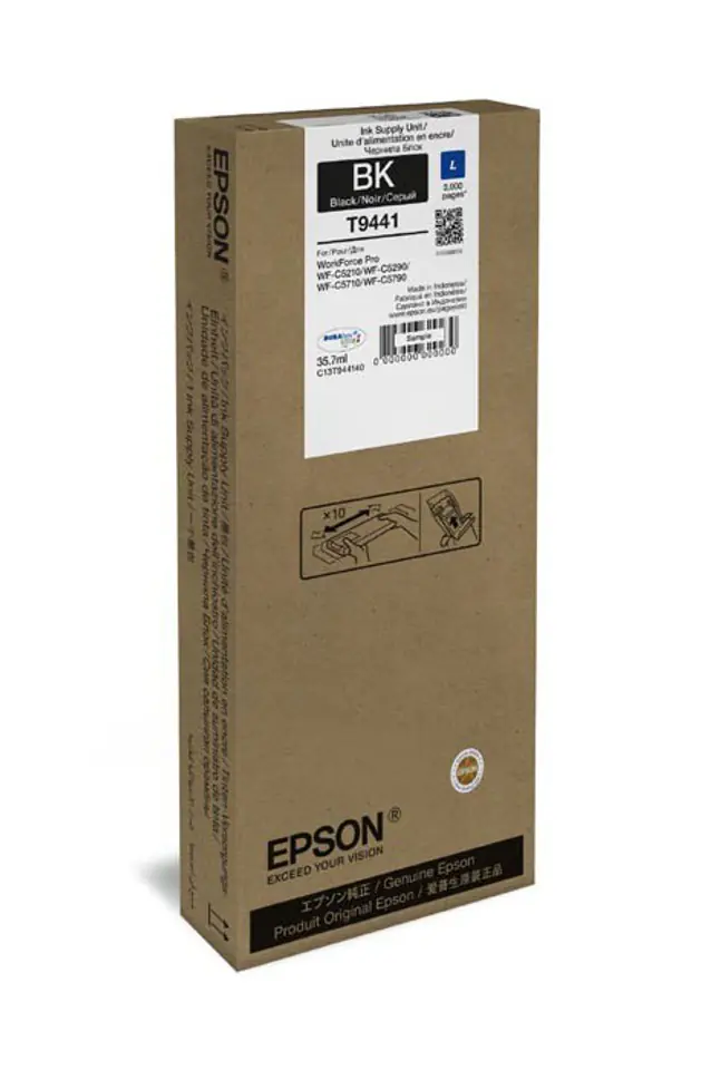 ⁨Oryginalny Tusz Black Epson T9441 (C13T944140)⁩ w sklepie Wasserman.eu