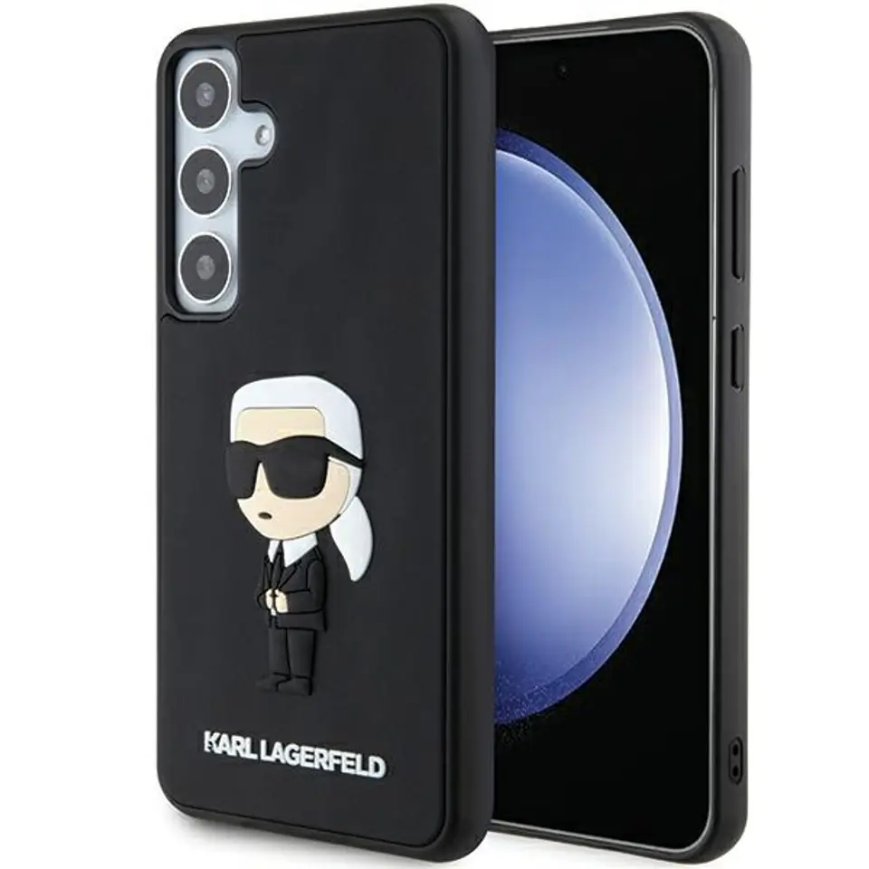 ⁨Karl Lagerfeld KLHCS24M3DRKINK S24+ S926 czarny/black hardcase 3D Rubber Ikonik⁩ w sklepie Wasserman.eu