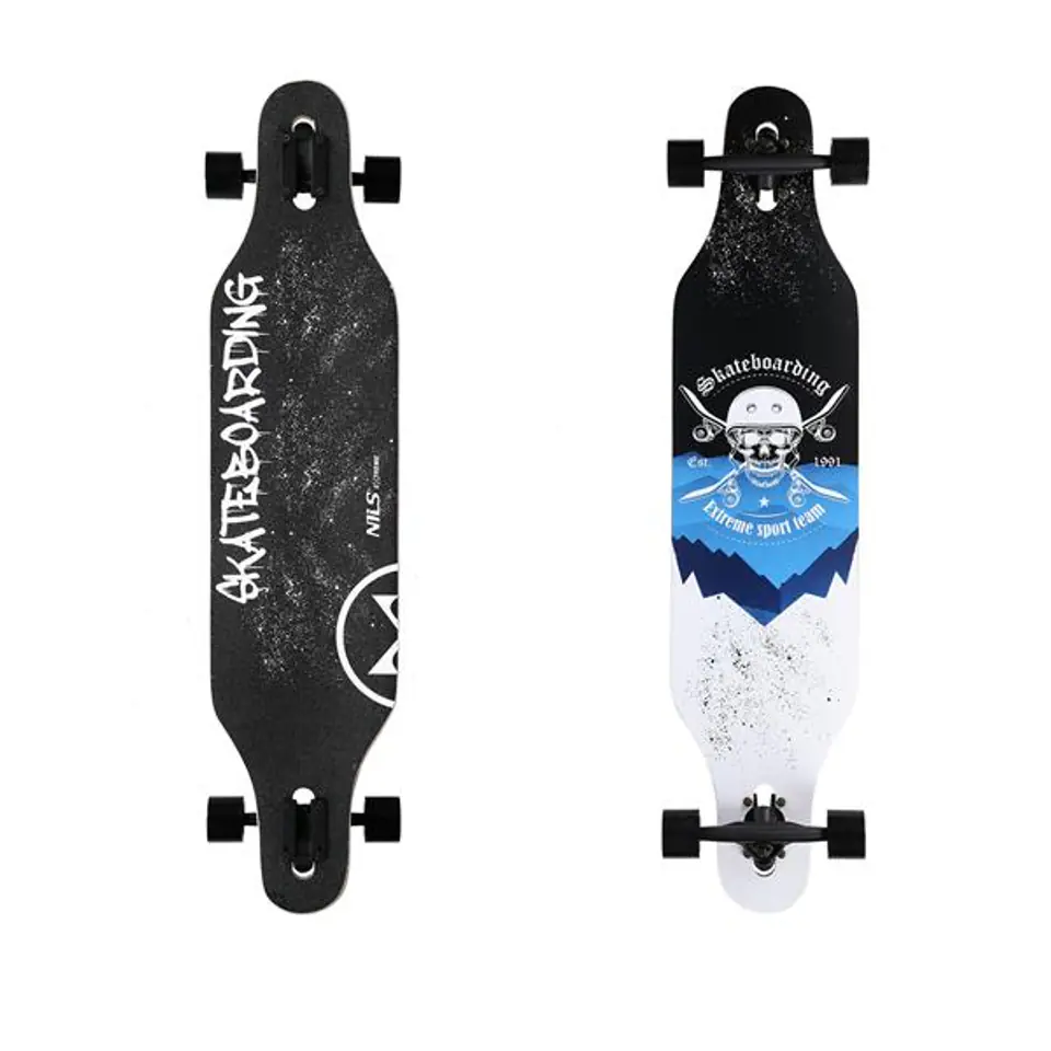 ⁨LONGBOARD NILS EXTREME SKULL WOOD SKATE⁩ at Wasserman.eu