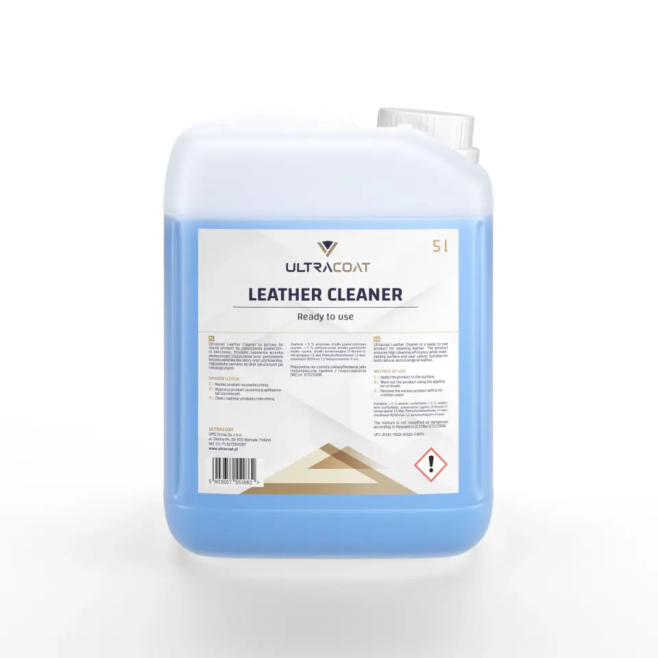 ⁨Ultracoat Leather Cleaner 5L - środek do czyszczenia tapicerki skórzanej⁩ w sklepie Wasserman.eu
