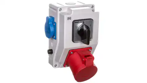 ⁨Installation kit with socket 32A 5P+2P+Z RS-Z (0-1) red 6275-00⁩ at Wasserman.eu