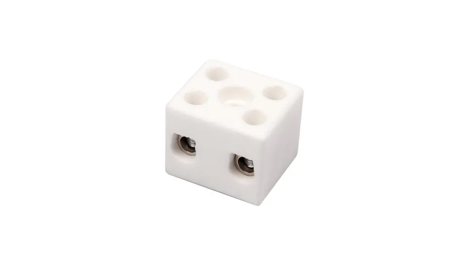 ⁨Porcelain thread fitting 10mm2 2-track white CPO-15A-2P 80722516 /20pcs./⁩ at Wasserman.eu