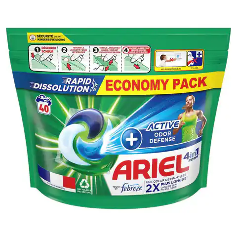 ⁨Ariel 4in1 Active Odor Defense Kapsułki do Prania 40 szt.⁩ w sklepie Wasserman.eu