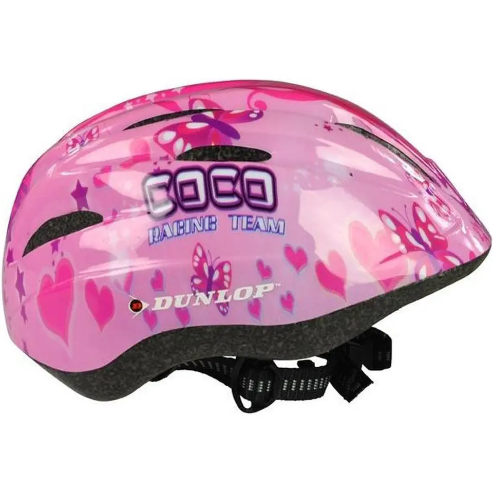 ⁨KASK ROWEROWY DZIECIĘCY REGULOWANY DUNLOP R. (48-52CM ) PINK⁩ w sklepie Wasserman.eu