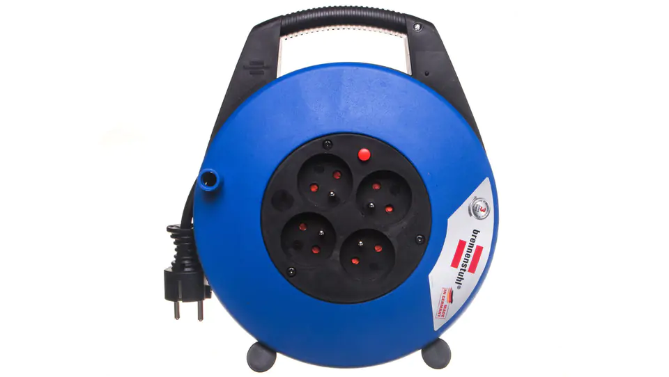 ⁨Kompaktes versenkbares Verlängerungskabel Vario Line 4x230V 10m H05VV-F 3G1,5 1104464⁩ im Wasserman.eu