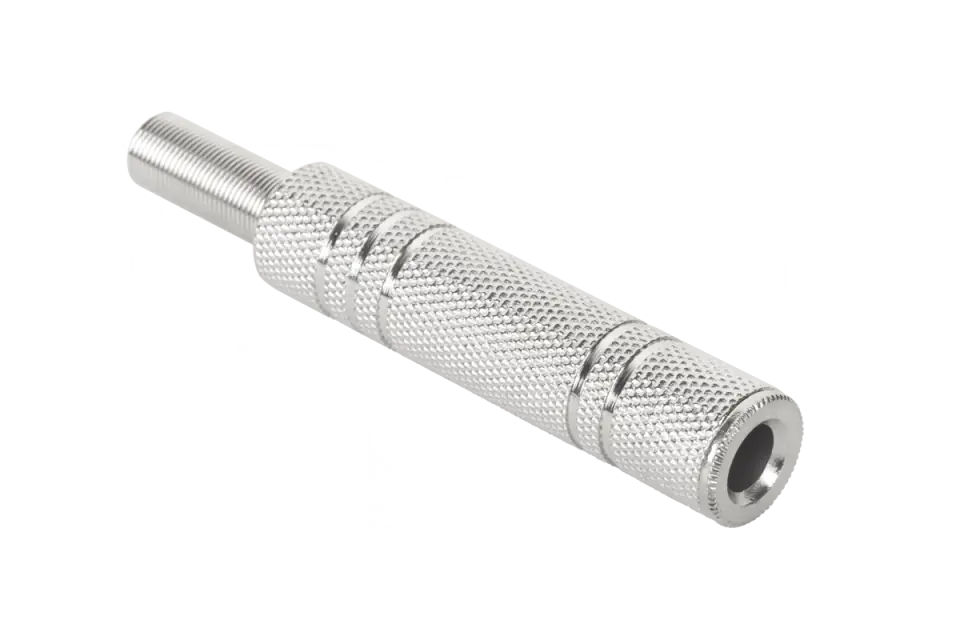 Gniazdo Jack 6,3 mm stereo, metalowy, niklowany w sklepie Wasserman.eu
