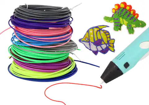 ⁨Wkłady Do Długopisu 3D Filamenty 10 Sztuk Kolorowe⁩ w sklepie Wasserman.eu