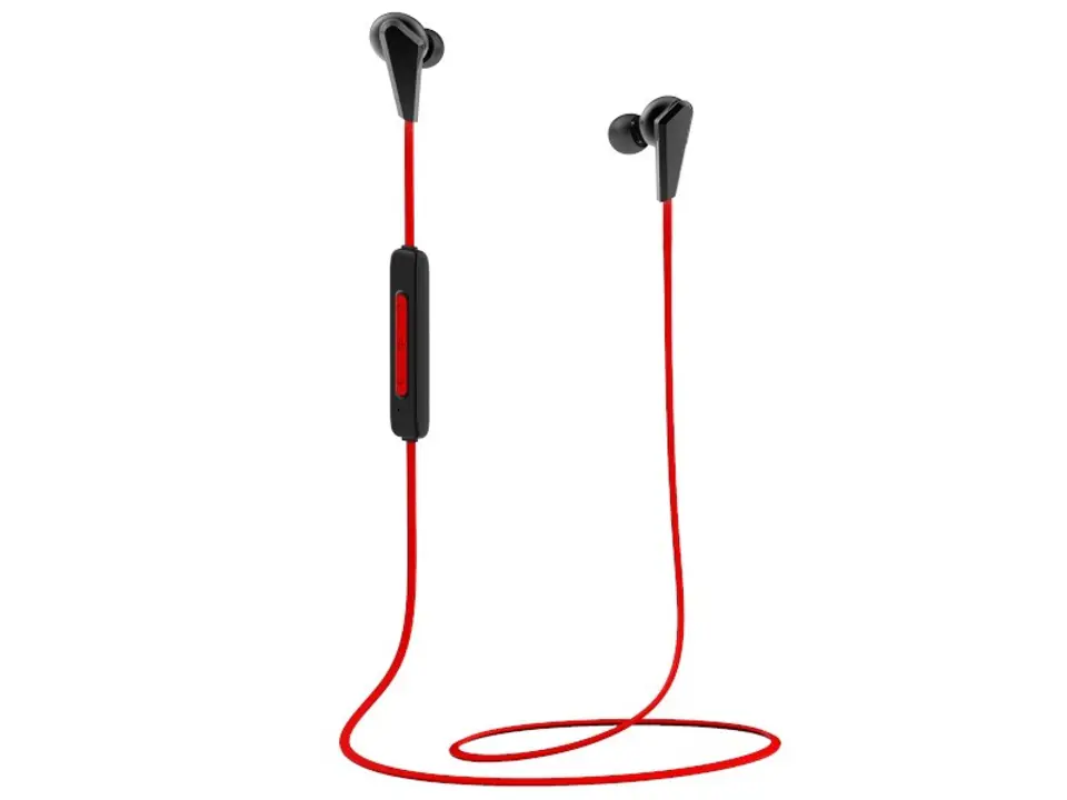 ⁨Lenovo HE01 wireless headphones, Bluetooth, in-ear, red⁩ at Wasserman.eu