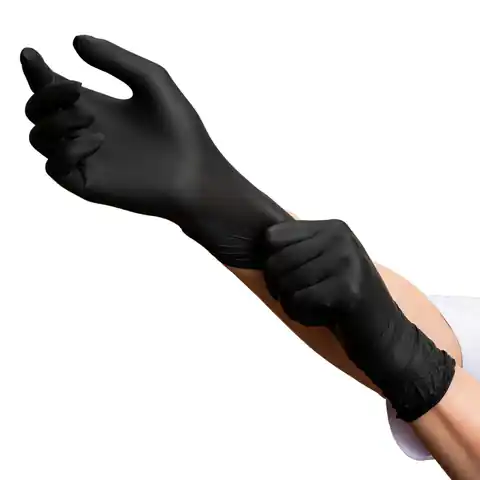 ⁨VELO BLACK rozm. M (a'100szt.) Rękawice nitrylowe, bezpudrowe⁩ w sklepie Wasserman.eu