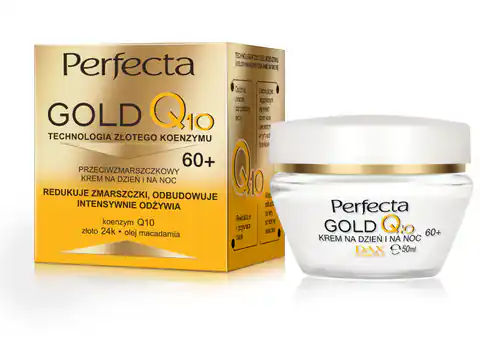 ⁨PERFECTA Gold Q10 Krem przeciwzmarszczkowy na dzień i na noc 60+ 50 ml⁩ w sklepie Wasserman.eu