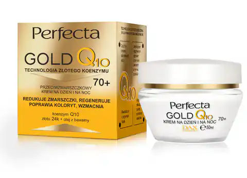 ⁨PERFECTA Gold Q10 Krem przeciwzmarszczkowy na dzień i na noc 70+ 50 ml⁩ w sklepie Wasserman.eu