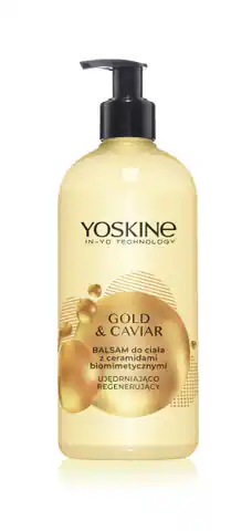 ⁨YOSKINE Gold & Caviar Balsam do ciała z ceramidami biomimetycznymi ujędrniająco regenerujący 400 ml⁩ w sklepie Wasserman.eu