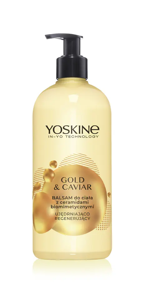 ⁨YOSKINE Gold & Caviar Balsam do ciała z ceramidami biomimetycznymi ujędrniająco regenerujący 400 ml⁩ w sklepie Wasserman.eu