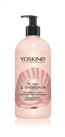 ⁨YOSKINE Pearl & Diamonds Balsam do ciała z kwasem hialuronowym nawilżająco rozświetlający 400 ml⁩ w sklepie Wasserman.eu