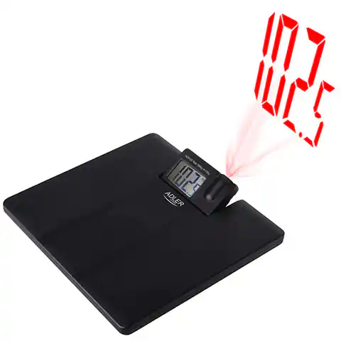 ⁨Adler | Bathroom Scale with Projector | AD 8182 | Maximum weight (capacity) 180 kg | Accuracy 100 g | Black⁩ at Wasserman.eu
