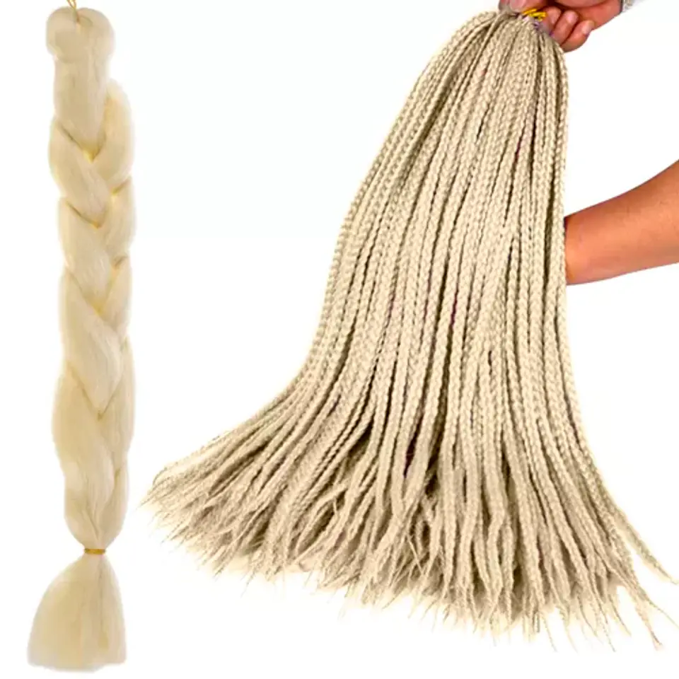 ⁨Włosy syntetyczne warkoczyki blond Soulima 23556⁩ w sklepie Wasserman.eu