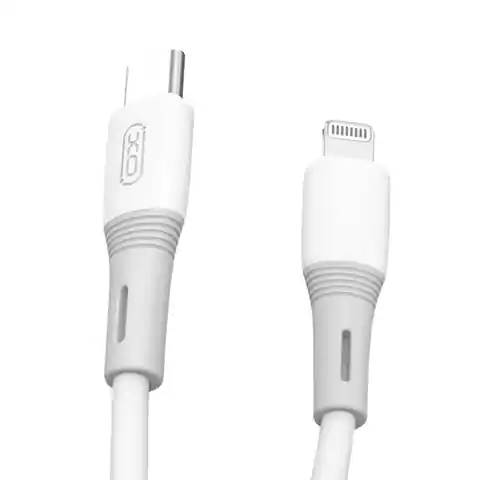 ⁨Kabel 27W 1m USB-C - Lightning XO NB-Q226A biały⁩ w sklepie Wasserman.eu