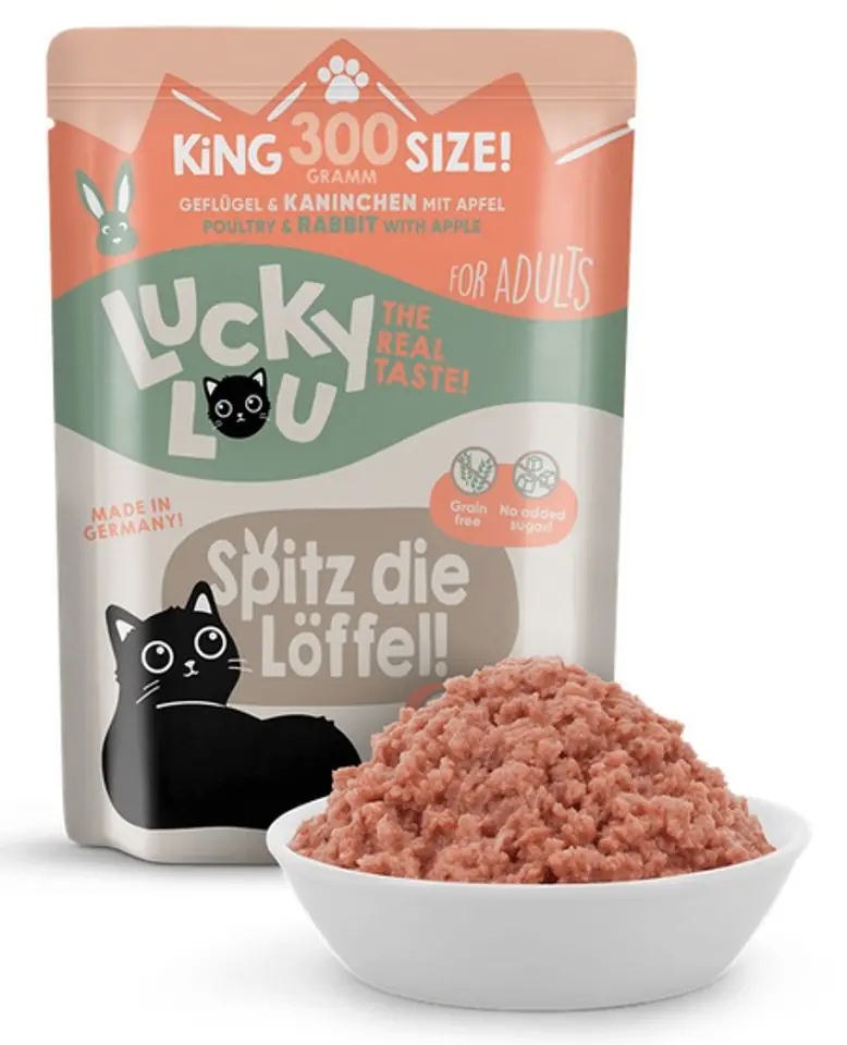 ⁨Lucky Lou Lifestage Adult Drób i królik saszetka 300g⁩ w sklepie Wasserman.eu
