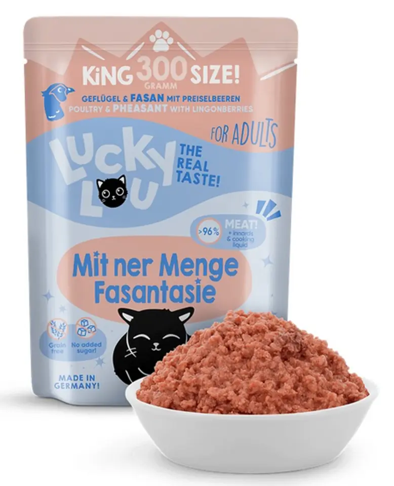 ⁨Lucky Lou Lifestage Adult Drób i bażant saszetka 300g⁩ w sklepie Wasserman.eu