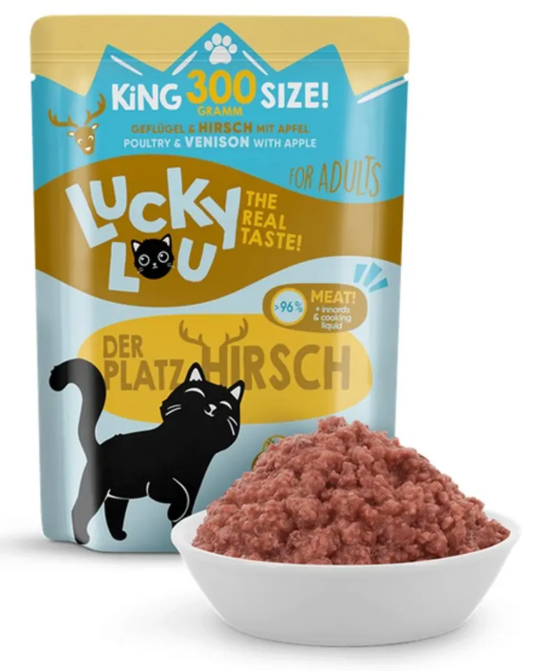 ⁨Lucky Lou Lifestage Adult Drób i jeleń saszetka 300g⁩ w sklepie Wasserman.eu