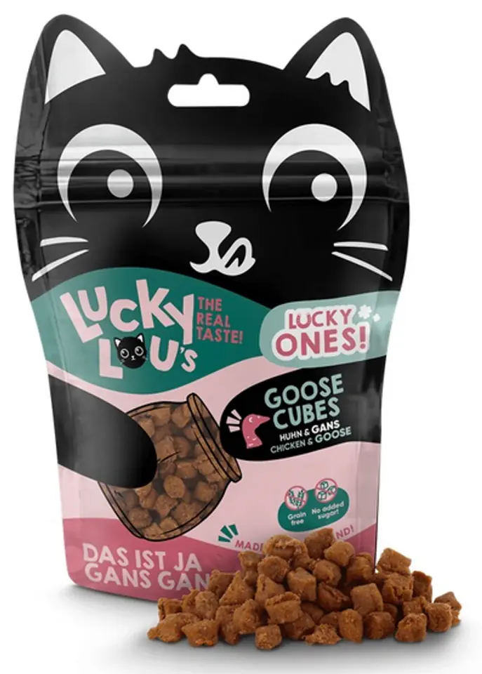 ⁨Lucky Lou Lucky Ones Cubes Kurczak & Gęś 80g⁩ w sklepie Wasserman.eu