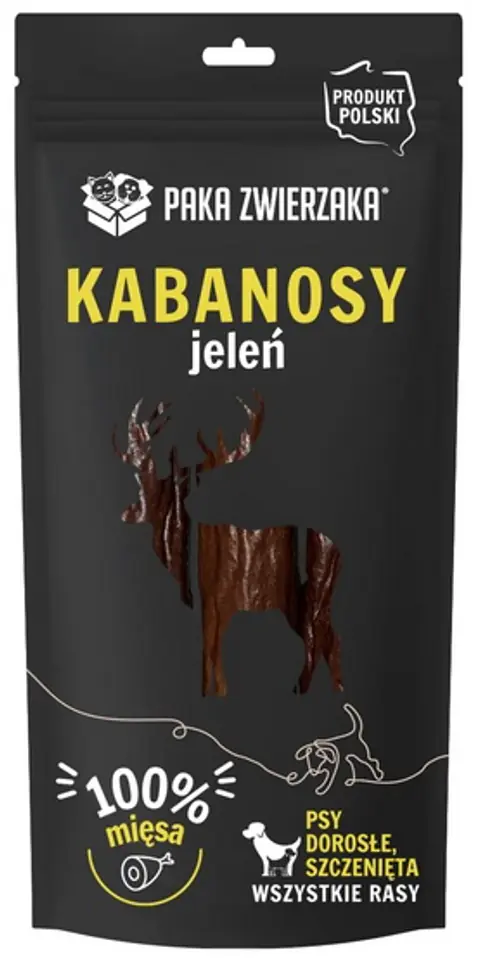 ⁨Paka Zwierzaka Kabanosy Jeleń 3szt 80g⁩ w sklepie Wasserman.eu